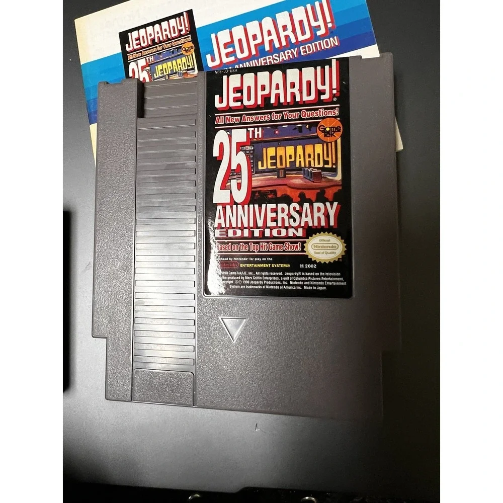 Jeopardy 25th Anniversary Edition Nintendo‎ NES Game with Manual and Sleeve